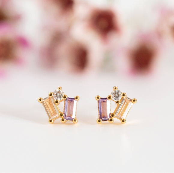 Anastasia Stud Earrings (S925) - Only 3 left! - Picture 2 of 4